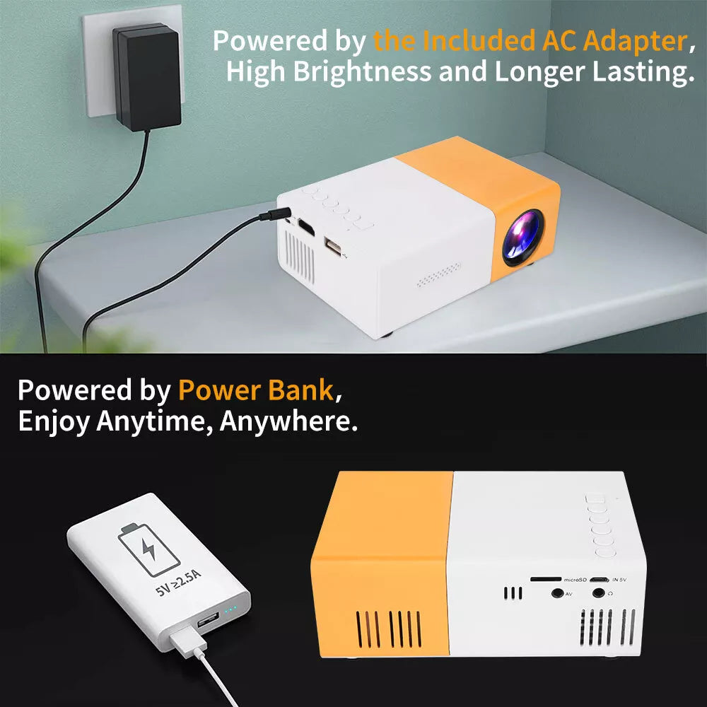 Nuvoria™ Mini Portable LED Projector