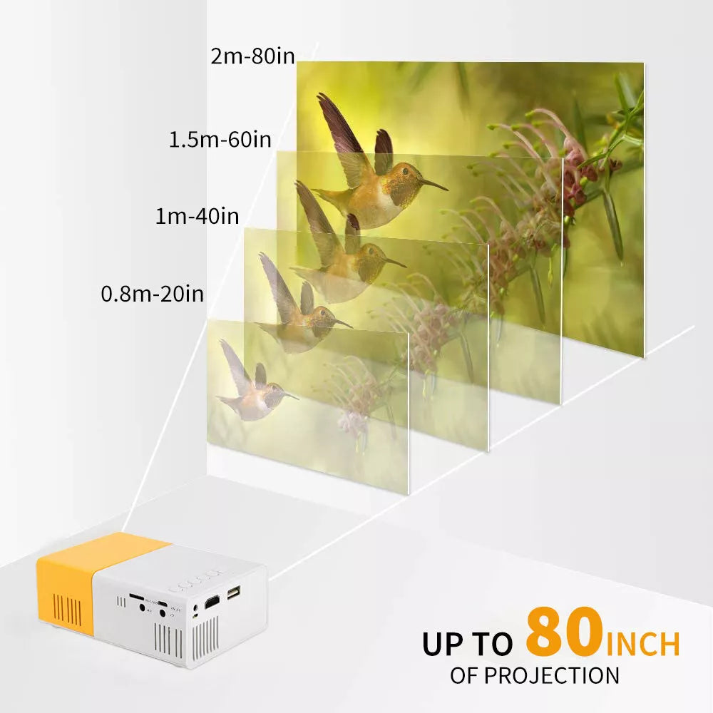Nuvoria™ Mini Portable LED Projector