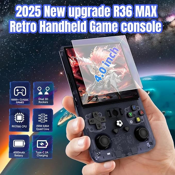 Retro Handheld Game Console – 20,000+ Classic Games, 4.0" IPS Display, Linux System