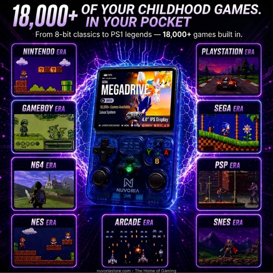 Relive Your Best Childhood Games. All in One Nuvoria handheld