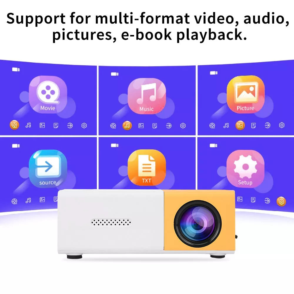 Nuvoria™ Mini Portable LED Projector